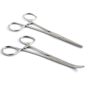 Nuevo 5 \ "Curved Pean Pinzas hemostáticas de pesca de acero inoxidable Abrazaderas de bloqueo manual Juego de instrumentos de pesca Estándar de seguridad-MOL - Product Image 1