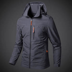 Chaqueta cortavientos de nailon 100% para hombre de Pakistán, piel de oveja y tela de lona, Jersey a prueba de lluvia, capucha de viento - Product Image 4