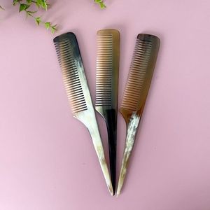 MEILLEUR CORNE BUFFALO VENTE EN GROS Peignes en corne antistatiques naturels pour les cadeaux de vacances par l'artisanat en croissant - Product Image 6
