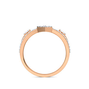 Infinity Spark Diamond Ring | 14K Solid Gold Elegant Diamond Ring with 0.37 Ct Lab Grown Diamonds | Rose, White & <b>Yellow</b> Gold - Product Image 2