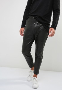 Nouveau automne hiver porter en gros mode homme pantalon en cuir en cuir véritable hommes pantalon peau de mouton pantalon en cuir noir - Product Image 5