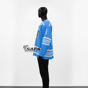 Conjuntos de Camisetas de Hockey sobre Hielo para Hombre, Sublimación Personalizada OEM, Ropa Deportiva Premium de Alta Calidad, 100% Poliéster, Secado Rápido, Transpirable, para Adultos - Product Image 3