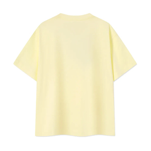 T-shirt en maille décontracté pour homme, 100% coton lavé, effet vieilli, coupe oversize, avec logo frontal en polaire, personnalisable, haute qualité, vente en gros - Product Image 4