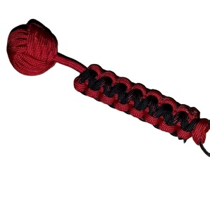 Monkey Fist Knot Keychain w/ Brass Shackle - 4.5" Long - Handmade Sailor Rope <b>Key</b> Ring - Nautical Jewelry Gift - Product Image 1