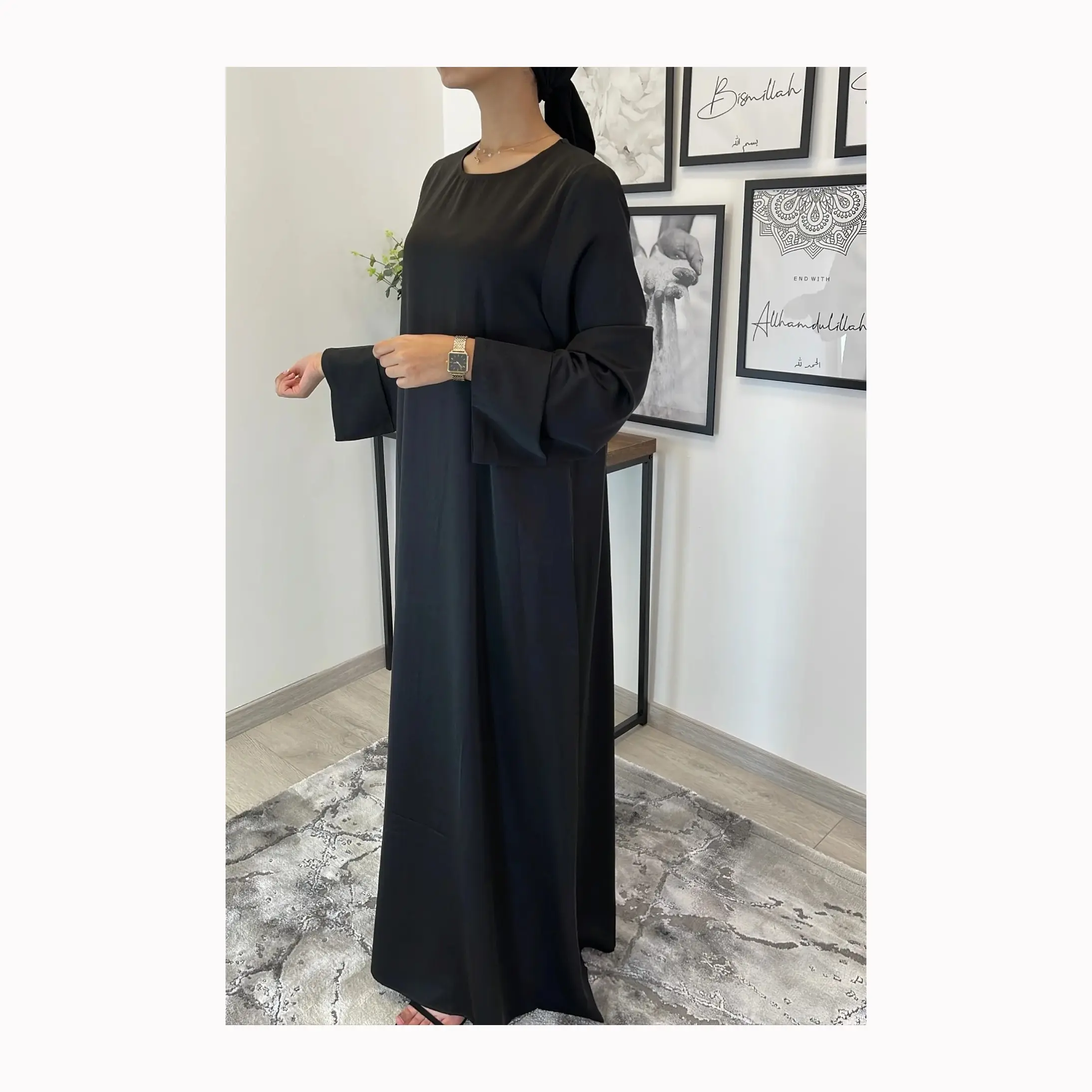 Robes de luxe en mousseline de soie caftan pour femmes Robes de prière Dubia Abaaya Jilbab en soie pour femmes Turc ouvert arabe Abaya robe musulmane pour femmes