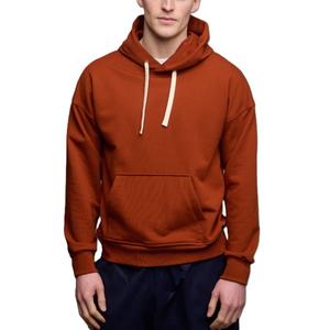 Sudadera con capucha extragrande de algodón 100% personalizada de alta calidad para hombre, diseño recortado cuadrado de peso pesado esencial de BD - Product Image 5