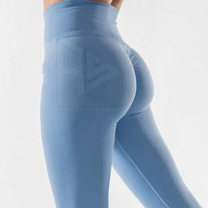 Gimnasio Fitness Push up Legging Entrenamiento Activewear Sin costuras Cintura media Patrón sólido Transpirable para mujeres - Product Image 6