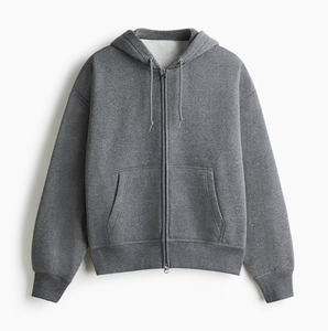 Haute qualité hommes fermeture éclair sweats à capuche Premium 100% coton Streetwear fermeture éclair goutte épaule coupe ample en gros sweats à capuche personnalisés - Product Image 1