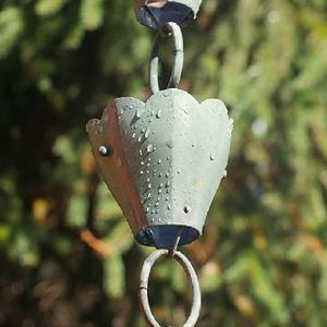 Chaîne de pluie en métal vert suspendue en aluminium pur naturel décoratif de fabricant en gros pour l'ornement de maison en métal de jardin - Product Image 2