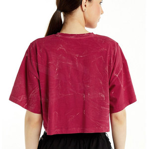 Nueva Camiseta corta de algodón transpirable para mujer, Camisetas estampadas de gran tamaño, camisetas cortas transpirables - Product Image 3