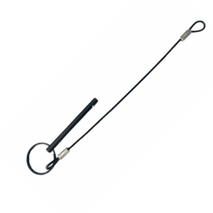 Goupille de positionnement à dégagement rapide en acier recouvert de nylon noir, sans tête, avec goupille de sécurité - Product Image 1