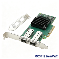 Adaptador de red Ethernet Mellanox Connect X-4 Lx MCX4121A-ACAT de doble puerto 25GbE SFP28 PCIe 3.0 x8 RDMA RoCE Smart NIC