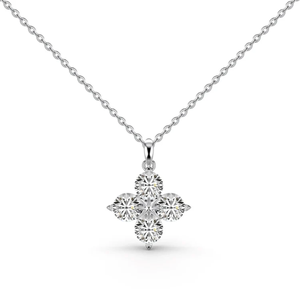 สร้อยคอโคลเวอร์สี่แฉกและดาวแปดแฉก ประดับเพชรโมอิสซาไนต์ VVS ทองคำ เงินแท้ 925 สไตล์ฮิปฮอป - Product Image 2