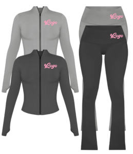 Offre Spéciale ensemble de vêtements de détente pour femmes Slim empilé pantalon survêtement tenues à manches longues Jogging porter deux pièces ensembles de pantalons évasés - Product Image 1