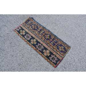 Tapis turc de grande surface Design patchwork vert bleu classique 1.6x3.5 pieds Laine Viscose Latex pour entrée couloir utilisation - Product Image 2