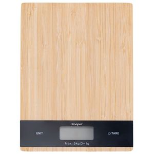 Bilancia da Cucina Digitale Kooper 5kg in Bambù, Alimentata a Batteria - Product Image 1