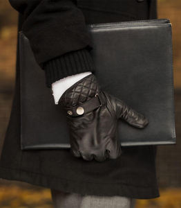 Wholesale Cycling Warm Winter Phone Cuero <b>Leather</b> Fashion <b>Man</b> <b>Black</b> Pu <b>Gloves</b> for Motorcycle - Product Image 5