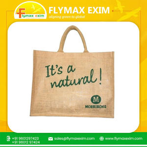 Bolsas de yute de moda reutilizables personalizadas ecológicas, bolsa de Yute natural sostenible para ir de compras a la venta - Product Image 2