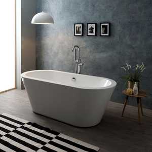 CAMILLA White Acrylic Freestanding <b>Bath</b> <b>Tub</b> - Product Image 1