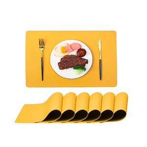 Classic Style <b>Leather</b> Dining Table Mats Kitchen <b>Placemats</b> with Sale for Dining Table - Product Image 6