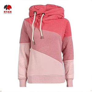 เสื้อกันหนาวมีฮู้ดสำหรับผู้หญิงเสื้อฮู้ดแบบสตรีทโอเวอร์ไซส์เปิดไหล่ตกโลโก้ออกแบบได้ตามที่ต้องการ - Product Image 4