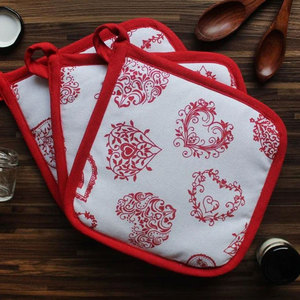 Maniques en coton écologiques avec isolation thermique, maniques personnalisées imprimées à prix de gros - Product Image 2