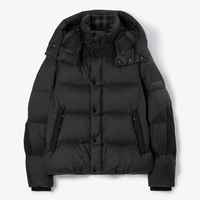 Nouvelle veste matelassée pour homme de haute qualité, couleur unie, réversible, écologique, logo frontal, respirante, coupe-vent, col montant