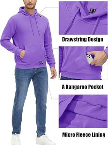 Sudadera con capucha atlética de entrenamiento de lana para hombre de invierno, sudaderas con capucha y sudaderas personalizadas para hombre con logotipo personalizado, Sudadera con capucha de etiqueta privada - Product Image 4