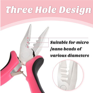 Meilleure vente, toutes tailles et toutes couleurs, pince d'extension de cheveux pour enlever les micro anneaux nano et les anneaux en cuivre. - Product Image 4