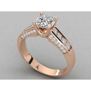 Bague solitaire en or 10 carats pour femmes, diamant cultivé en laboratoire - Product Image 3
