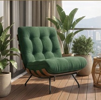 NOUVEAU Fauteuil simple rétro moderne et minimaliste pour petit salon, chambre à coucher, terrasse, en métal, vente en gros