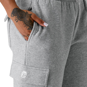 Pantalones Deportivos Unisex de Felpa Gris Jaspeada, Mezcla de Algodón Suave, Cintura Elástica, Pantalones Deportivos Informales para Estar en Casa o para la Calle - Product Image 5