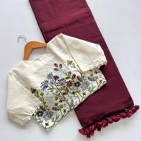 Vente chaude Belle Dressing Fancy Outfit Lourd Dernier Handloom Coton Avec Blouse De Travail Et Saree Fournisseur Et Exportateur Indien