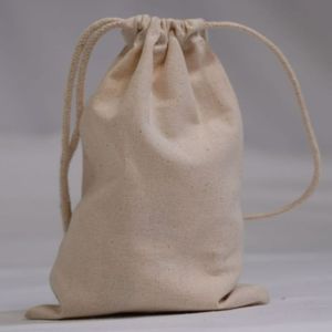 Sac à cordon écologique en lin et coton biologique imprimé de logo personnalisé Nouvelle tendance pochette à savon et sac à poussière recyclables et réutilisables en vrac - Product Image 3