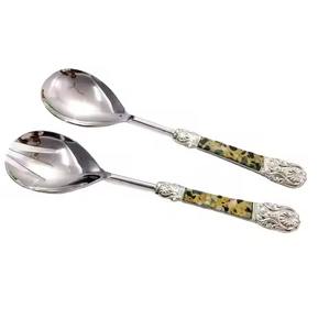 Ensemble de serveurs à salade en acier inoxydable, ustensiles de cuisine de restaurant, nouveau couverts en acier inoxydable de qualité alimentaire - Product Image 1