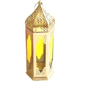Traditional Moroccan Metal Ramadan <b>Lantern</b> Home Decor Durable Fast Delivery Comforting Light Effect Classic Warm Lighting Accent - Product Image 1