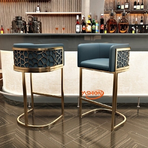 Chaise haute de luxe légère avec dossier incurvé et motif floral créatif <span class=keywords><strong>Netflix</strong></span> pour restaurant commercial - Product Image 2