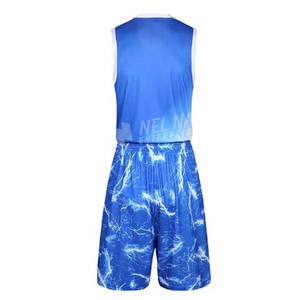 Conjunto de uniforme de baloncesto de poliéster personalizado al por mayor, ropa deportiva para jóvenes con opción de talla grande, equipo de equipo transpirable certificado BSCI - Product Image 3