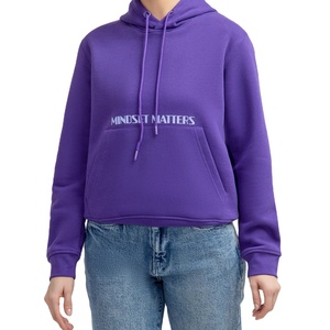 Sudadera con capucha personalizada de algodón 100% de marca propia de alta calidad fabricante de ropa OEM para mujer - Product Image 2