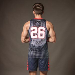Wholesale Custom Design Breathable Plus <b>Size</b> Adult <b>Basketball</b> Jerseys Sublimation Uniform Set - Product Image 2