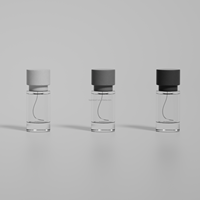 Flacon de parfum vide en verre fait main de 30 ml avec bouchon en béton, flacon pulvérisateur rechargeable, diffuseur à bouchon en ciment de forme personnalisée