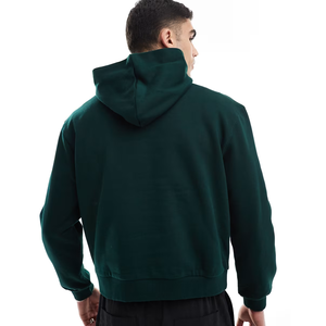 เสื้อฮู้ดผู้ชายแบบสวมหัวมีฮู้ดทรงหลวมสไตล์100% ผ้าคอตตอน - Product Image 2