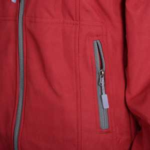 Veste polaire matelassée solide de style universitaire rouge foncé avec logo personnalisable Naviguer Vêtements d'extérieur réversibles en cuir et fourrure - Product Image 5