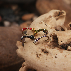 8 leurres artificiels souples en forme de zébrus, tête micro-acier, pour la pêche à la perche et à la truite en rivière (jigging) - 8 pièces par boîte - Product Image 4