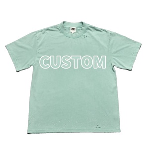 T-shirt personnalisé avec logo vintage, coupe ample, épaules tombantes, style streetwear, graphique personnalisé, t-shirt surdimensionné, patchwork - Product Image 1