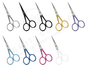 Ciseaux à cuticules à lame longue et incurvée, pour droitiers, en acier inoxydable, durables, NOUVEAU, couleurs magnifiques, écoresponsables - Product Image 5