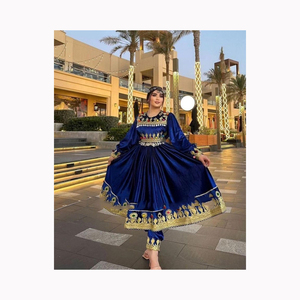 Nouvelle robe longue afghane couleur 2 pièces robe de soirée incroyable vente chaude Pakistan dames costume indien été et hiver ware - Product Image 1