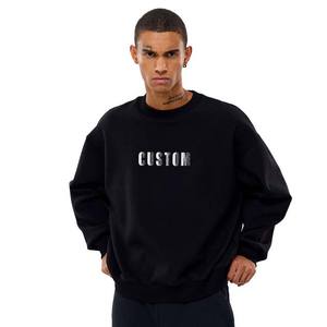 Alta calidad OEM Unisex francés Terry logotipo personalizado en blanco algodón liso poliéster peso pesado cuello redondo sudaderas hombres - Product Image 3