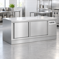 Lemari Pemanas Piring Komersial Stainless Steel untuk Restoran, Penghangat Peralatan Makan, Ukuran Dapat Disesuaikan