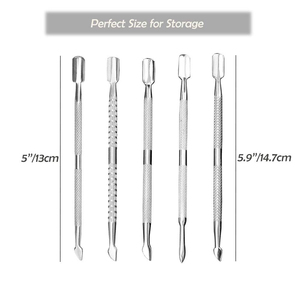 Limpiador de cutículas de doble punta, 10 Uds., herramientas para uñas, empujador de cutículas, cortador para manicura y pedicura de bebé con eliminación de esmalte de Gel - Product Image 3